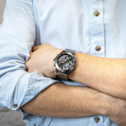  Shop Authentic Tommy Hilfiger Larson Chronograph Grey Dial Silver Steel Strap Watch For Men - 1791918 - Luxxuri