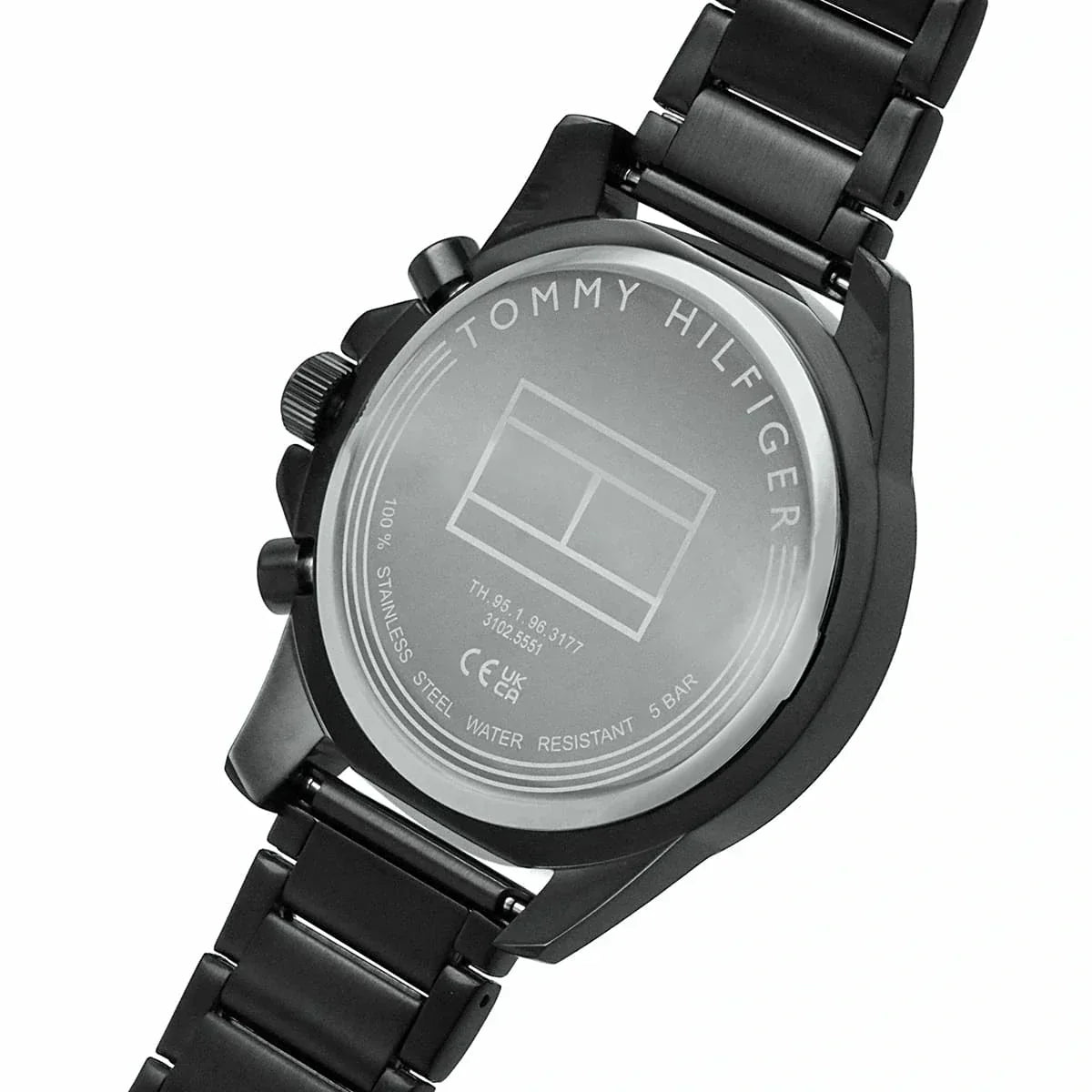  Shop Authentic Tommy Hilfiger Mason Chronograph Black Dial Black Steel Strap Watch For Men - 1791935 - Luxxuri