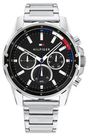  Shop Authentic Tommy Hilfiger Mason Multifunction Black Dial Silver Steel Strap Watch For Men - 1791936 - Luxxuri