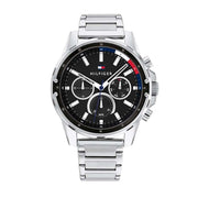  Shop Authentic Tommy Hilfiger Mason Multifunction Black Dial Silver Steel Strap Watch For Men - 1791936 - Luxxuri