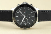  Shop Authentic Tommy Hilfiger Larson Chronograph Black Dial Black Leather Strap Watch For Men - 1791984 - Luxxuri
