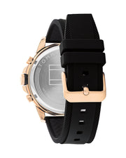  Shop Authentic Tommy Hilfiger Blaze Multifunction Black Dial Black Rubber Strap Watch For Men - 1792028 - Luxxuri