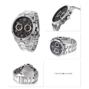  Shop Authentic Tommy Hilfiger Blaze Chronograph Black Dial Silver Steel Strap Watch For Men - 1792029 - Luxxuri