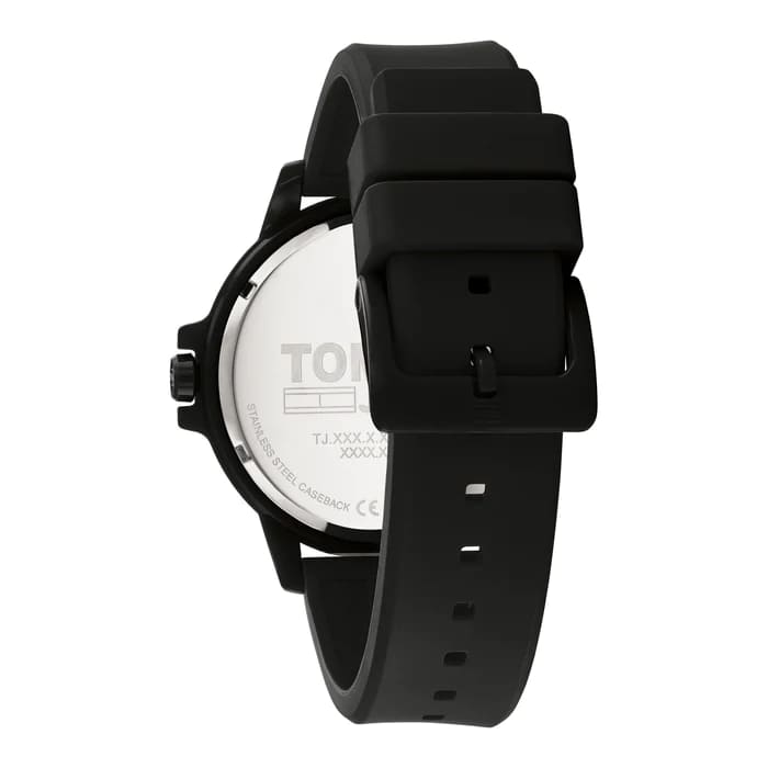  Shop Authentic Tommy Hilfiger Monogram Pop Quartz Black Dial Black Leather Strap Watch For Men - 1791773 - Luxxuri