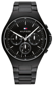  Shop Authentic Tommy Hilfiger Justin Chronograph Black Dial Black Steel Strap Watch For Men - 1792055 - Luxxuri