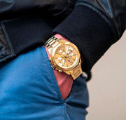 Shop Authentic Tommy Hilfiger Lars Chronograph Gold Dial Gold Steel Strap Watch For Men - 1792060 - Luxxuri