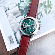  Shop Authentic Tommy Hilfiger Lars Chronograph Green Dial Brown Leather Strap Watch For Men - 1792064 - Luxxuri