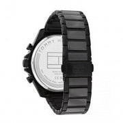  Shop Authentic Tommy Hilfiger Clark Chronograph Black Dial Black Steel Strap Watch For Men - 1792081 - Luxxuri