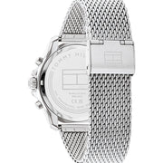  Shop Authentic Tommy Hilfiger Jordan Chronograph Black Dial Silver Mesh Strap Watch For Men - 1792092 - Luxxuri