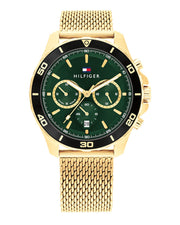  Shop Authentic Tommy Hilfiger Jordan Chronograph Green Dial Gold Mesh Strap Watch For Men - 1792093 - Luxxuri