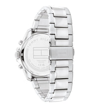  Shop Authentic Tommy Hilfiger Jordan Chronograph Blue Dial Silver Steel Strap Watch For Men - 1792094 - Luxxuri