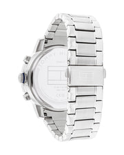  Shop Authentic Tommy Hilfiger Troy Chronograph Blue Dial Silver Steel Strap Watch For Men - 1792104 - Luxxuri