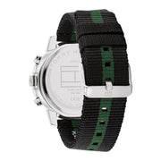  Shop Authentic Tommy Hilfiger Troy Chronograph Green Dial Two Tone Nylon Strap Watch For Men - 1792107 - Luxxuri