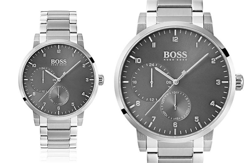  Shop Authentic Hugo Boss Oxygen Grey Dial Silver Steel Strap Watch for Men - 1513596 - Luxxuri