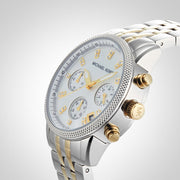  Shop Authentic Michael Kors Ritz Chronograph White Dial Two Tone Steel Strap Watch for Women - MK5057 - Luxxuri