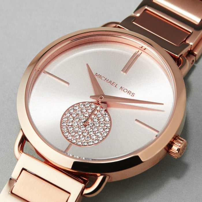  Shop Authentic Michael Kors Portia Rose Gold Dial Rose Gold Steel Strap Watch for Women - MK3640 - Luxxuri