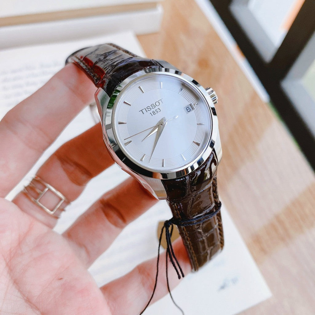 Shop Authentic Tissot T Classic Couturier Quartz Silver Dial Watch For Women - T035.210.16.031.03 - Luxxuri