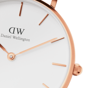 Shop Authentic Daniel Wellington Petite White Dial White Leather Strap Watch For Women - DW00100249 - Luxxuri