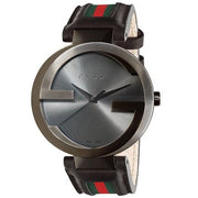  Shop Authentic Gucci Interlocking G XL Black Dial Red & Green Leather Strap Watch For Men - YA133206 - Luxxuri