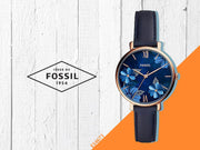  Shop Authentic Fossil Jacqueline Blue Dial Blue Leather Strap Watch for Women - ES4673 - Luxxuri