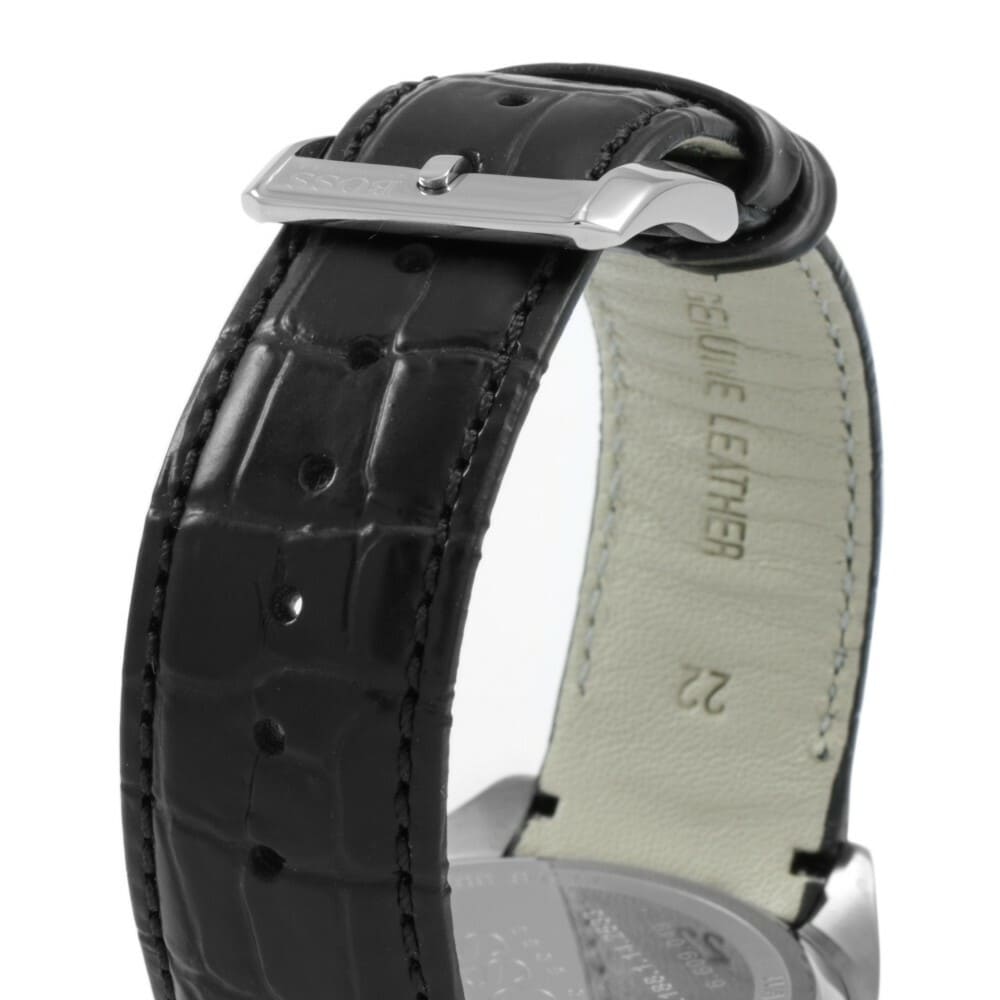 Shop Authentic Hugo Boss Driver Black Dial Black Leather Strap Watch for Men - 1512879 - Luxxuri
