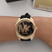  Shop Authentic Michael Kors Janelle Quartz Black Dial Black Rubber Strap Watch For Women - MK7313 - Luxxuri