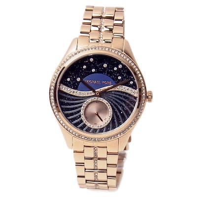  Shop Authentic Michael Kors Lauryn Blue Dial Rose Gold Steel Strap Watch for Women - MK3723 - Luxxuri