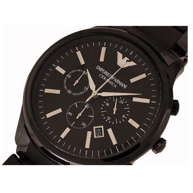  Shop Authentic Emporio Armani Ceramica Chronograph Black Dial Black Steel Strap Watch For Men - AR1451 - Luxxuri