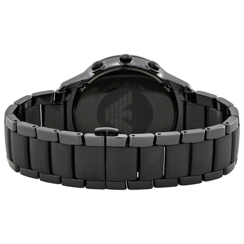  Shop Authentic Emporio Armani Ceramica Chronograph Black Dial Black Steel Strap Watch For Men - AR1451 - Luxxuri