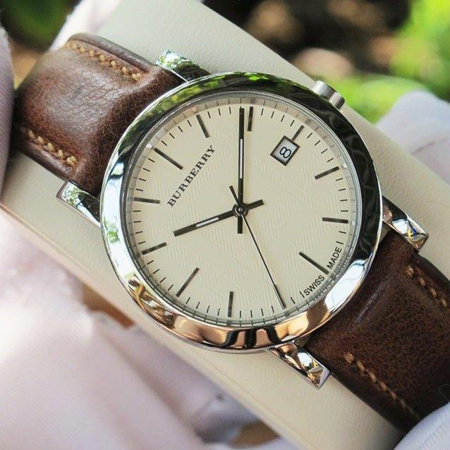  Shop Authentic Burberry Heritage Beige Dial Brown Leather Strap Watch for Men - BU1777 - Luxxuri