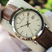  Shop Authentic Burberry Heritage Beige Dial Brown Leather Strap Watch for Men - BU1777 - Luxxuri