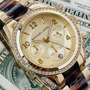  Shop Authentic Michael Kors Blair Gold Dial Two Tone Steel Strap Watch for Women - MK6094 - Luxxuri