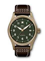  Shop Authentic IWC Pilot's Watch Automatic Spitfire Green Dial Brown Leather Strap Watch for Men - IW326802 - Luxxuri