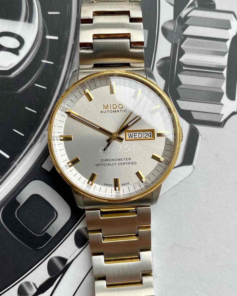  Shop Authentic Mido Commander II Automatic Chronometer Silver Dial Two Tone Steel Strap Watch For Men - M021.431.22.071.00 - Luxxuri
