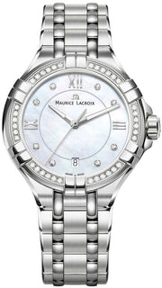  Shop Authentic Maurice Lacroix Aikon White Mother of Pearl Dial Silver Steel Strap Watch for Women - A11006-SD502-170-1 - Luxxuri