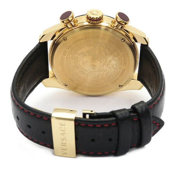  Shop Authentic Versace V-Ray Chronograph White Dial Black Leather Strap Watch for Men - VDB040014 - Luxxuri