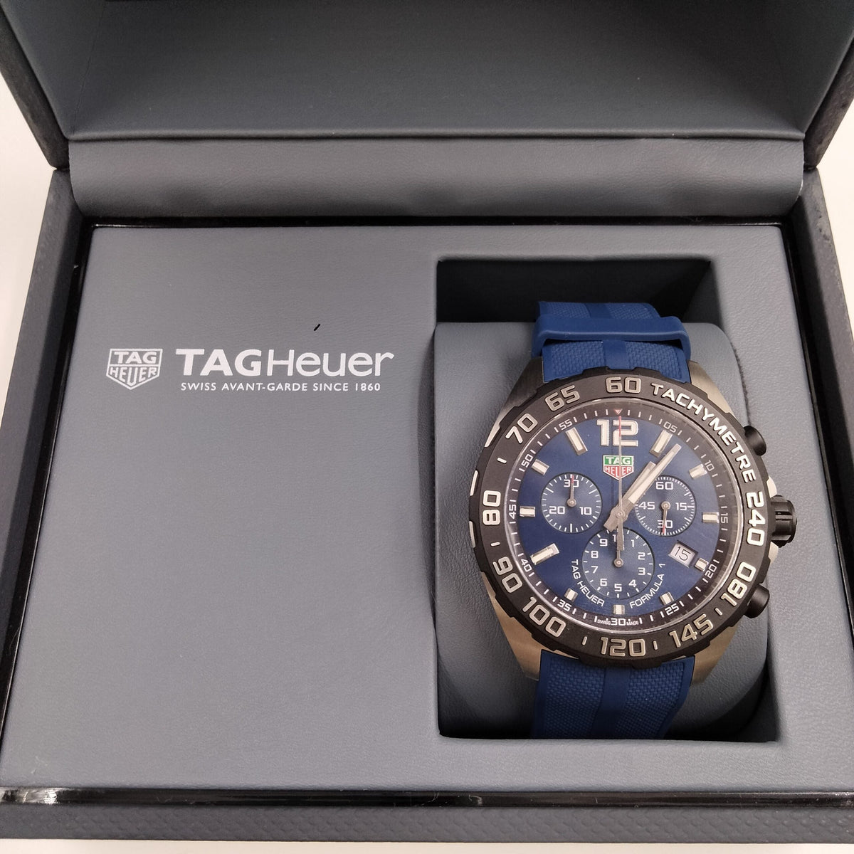  Shop Authentic Tag Heuer Formula 1 Chronograph Blue Dial Blue Rubber Strap Watch for Men - CAZ101AV.FT8077 - Luxxuri