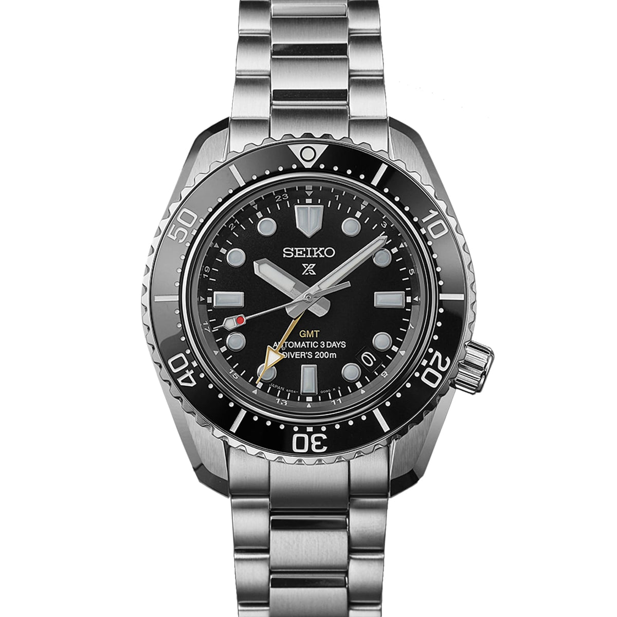  Shop Authentic Seiko Prosprex Dark Depths GMT Automatic Black Dial Silver Steel Strap Watch For Men - SPB383J1 - Luxxuri