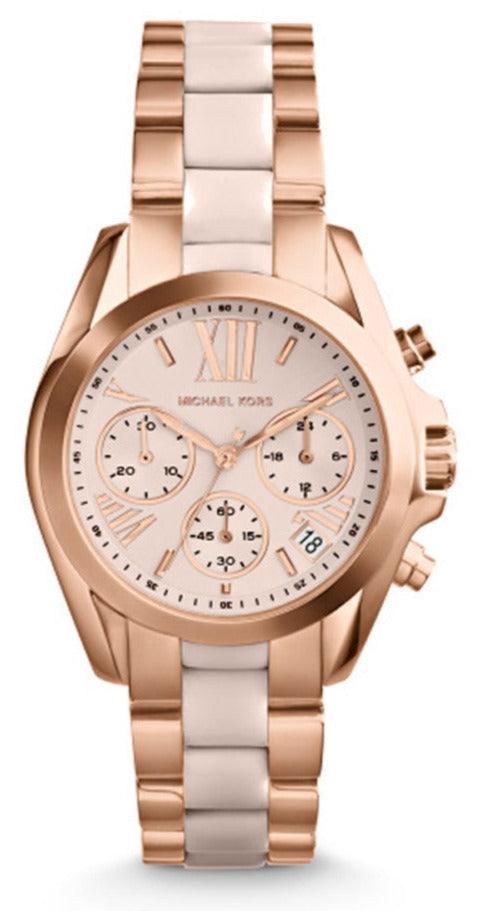  Shop Authentic Michael Kors Bradshaw Rose Gold Dial Two Tone Steel Strap Watch for Women - MK6066 - Luxxuri