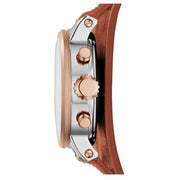  Shop Authentic Fossil Boyfriend Chronograph White Dial Brown Leather Strap Watch for Women - ES3837 - Luxxuri