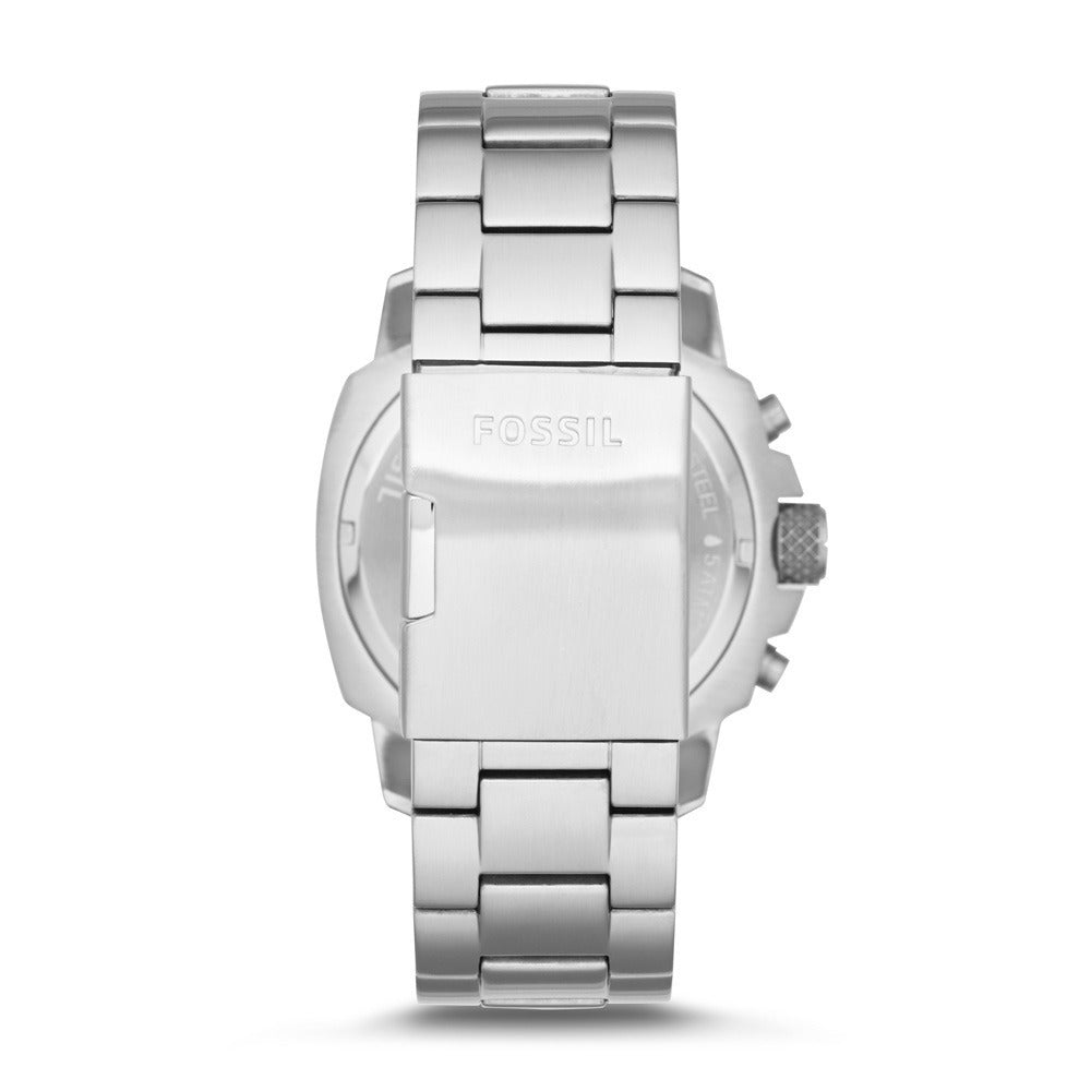  Shop Authentic Fossil Modern Machine Black Dial Silver Steel Strap Watch for Men - FS4926 - Luxxuri