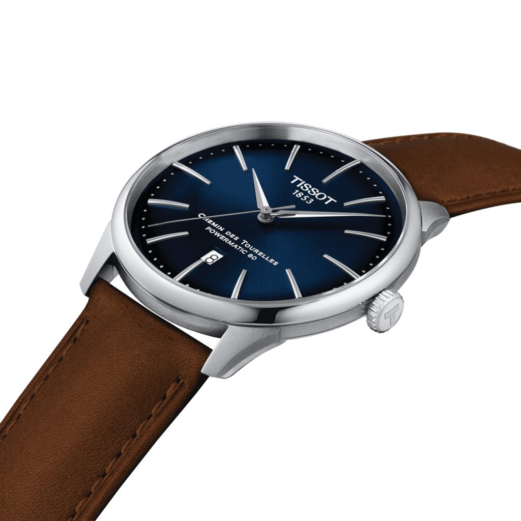  Shop Authentic Tissot Gentleman Powermatic 80 Silicium Blue Dial Brown Leather Strap Watch For Men - T127.407.16.041.00 - Luxxuri
