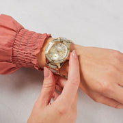  Shop Authentic Guess Frontier Diamonds Gold Dial Gold Steel Strap Watch For Women - W1156L2 - Luxxuri