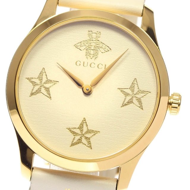  Shop Authentic Gucci G Timeless White Dial White Leather Strap Watch For Women - YA1264096 - Luxxuri