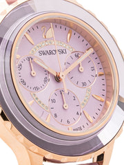  Shop Authentic Swarovski Octea Lux Chrono Pink Dial Pink Leather Strap Watch for Women - 5452501 - Luxxuri