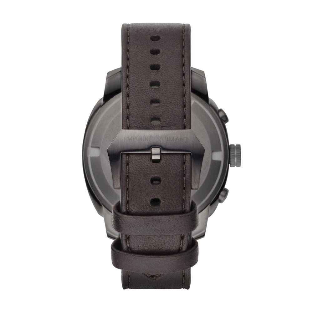  Shop Authentic Emporio Armani Delta Chronograph Brown Dial Brown Leather Strap Dial Watch For Men - AR6055 - Luxxuri