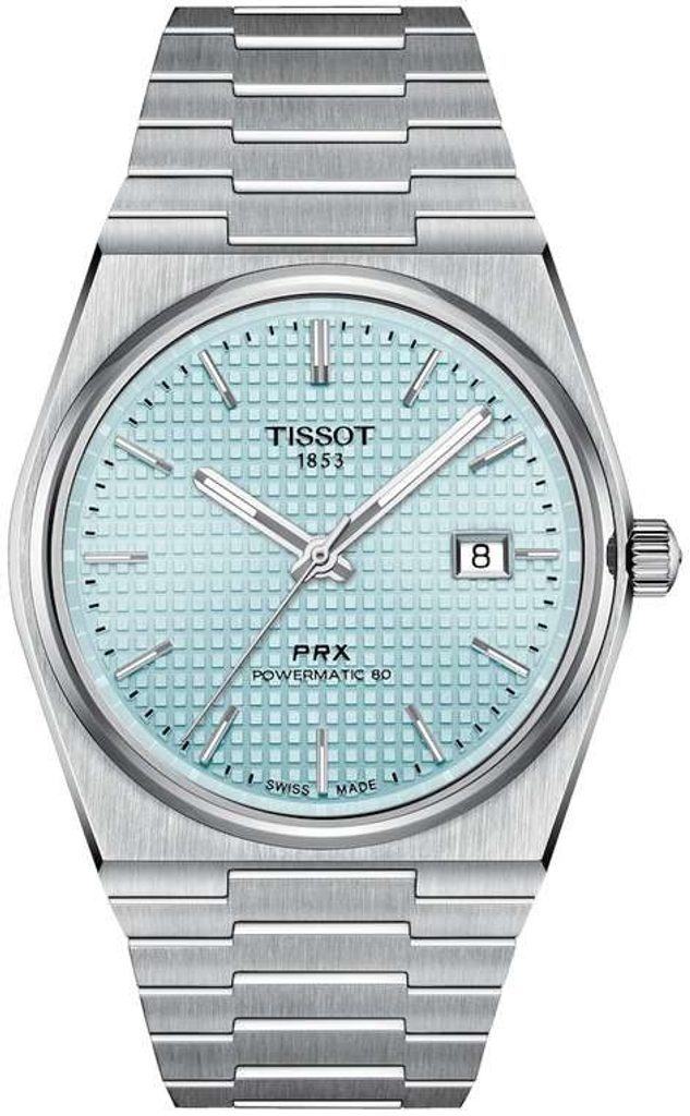  Shop Authentic Tissot PRX Powermatic 80 Ice Blue Tiffany Dial Silver Steel Strap Watch for Men - T137.407.11.351.00 - Luxxuri