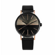  Shop Authentic Calvin Klein Boost Black Dial Black Leather Strap Watch for Men - K7Y21TCZ - Luxxuri