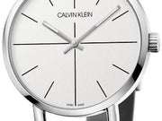  Shop Authentic Calvin Klein Evan White Dial Black Leather Strap Watch for Women - K7B231CY - Luxxuri