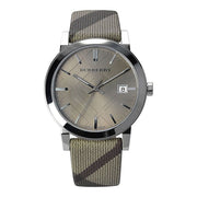  Shop Authentic Burberry The City Nova Beige Dial Grey Leather Strap Watch for Women - BU9023 - Luxxuri